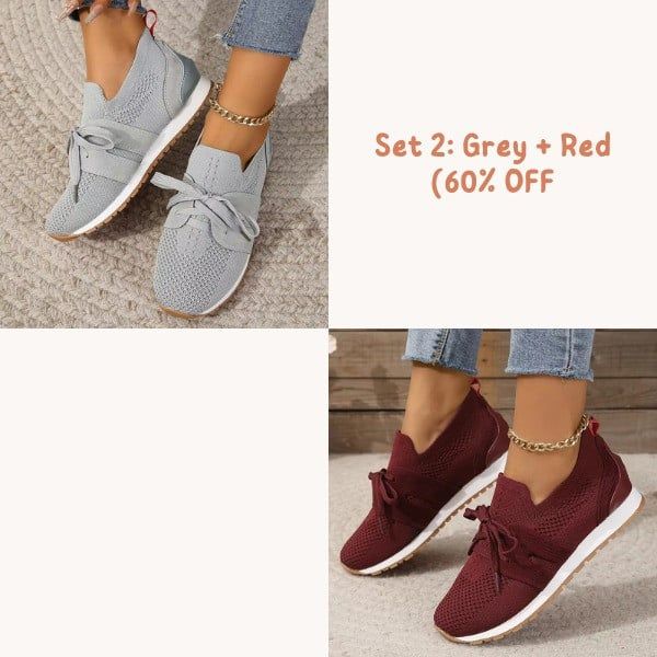 [#1 Trending 2024] PREMIUM 🔥Women's Breathable Flying Woven Sneakers (SALE 70% OFF)